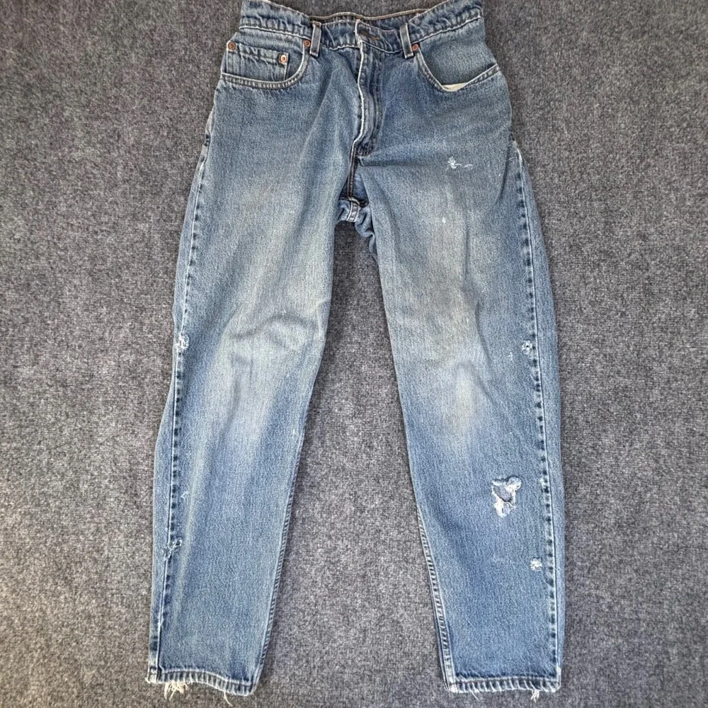 VTG Levis 560 Loose Fit Tapered Leg Jeans 31x32 Distressed Blue Denim 90s 0398